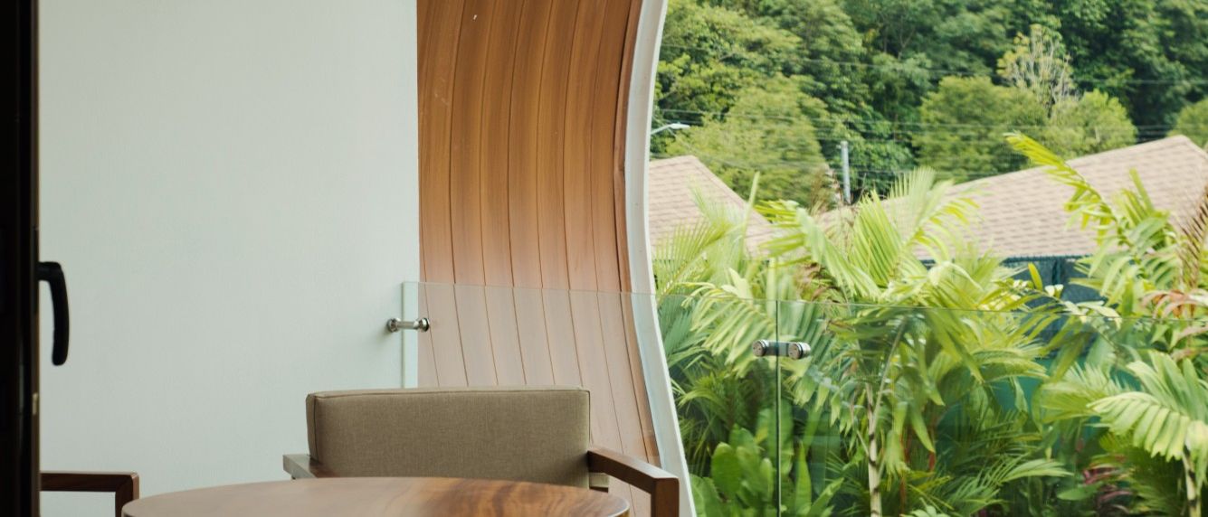 A Panoramic Room terrace opening onto the rainforest